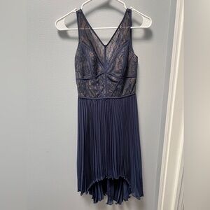 Max & Cleo Navy High Low Dress